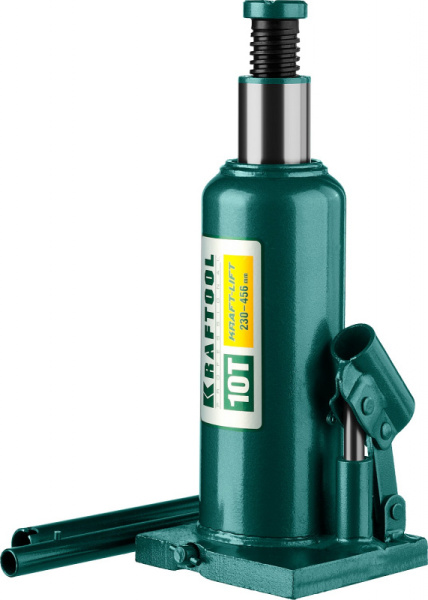 Домкрат Kraftool Kraft-Lift 43462-10_z01 бутылочный гидравлический зеленый