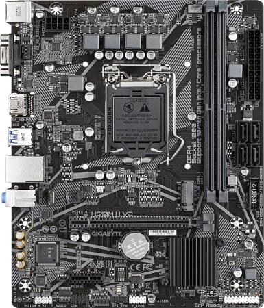 Материнская плата Gigabyte H510M H V2 2.0 Soc-1200 Intel Q470 2xDDR4 mATX AC`97 8ch(7.1) GbLAN+VGA+HDMI