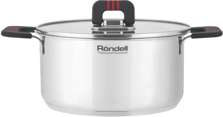 Кастрюля Rondell Stripes RDS-1637 2.8л. d=20см (с крышкой) стальной