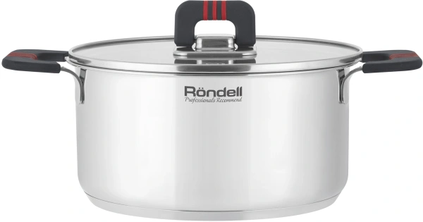 Кастрюля Rondell Stripes RDS-1637 2.8л. d=20см (с крышкой) стальной