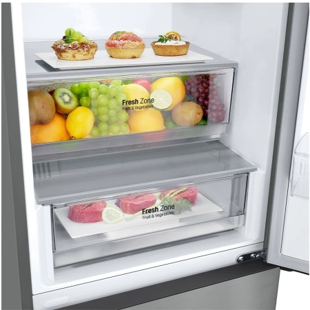 Холодильник LG GC-B459ANMW 2-хкамерн. серебристый
