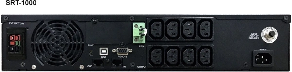 Источник бесперебойного питания Powercom Smart King RT SRT-1000A LCD 900Вт 1000ВА черный