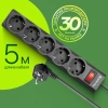 Сетевой фильтр Defender ES largo 5м (5 розеток) черный (коробка)