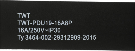 Блок распределения питания Lanmaster TWT-PDU19-16A8P-1.8 гор.размещ. 8xSchuko базовые 16A Schuko 1.8м