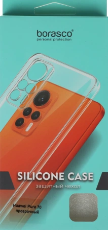 Чехол (клип-кейс) BoraSCO для Huawei Pura 70 Silicone Case прозрачный (73650)