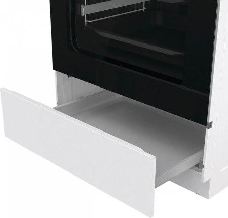 Плита Комбинированная Gorenje GKS6C71WF белый (металлическая крышка) реш.чугун