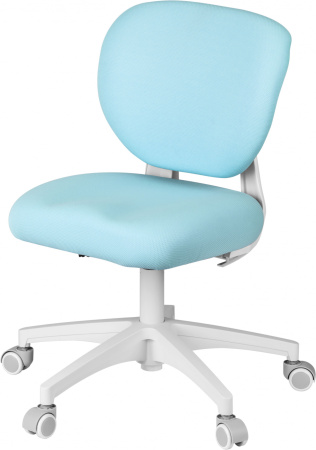 Кресло детское Cactus CS-CHR-3594BL голубой крестов. пластик белый