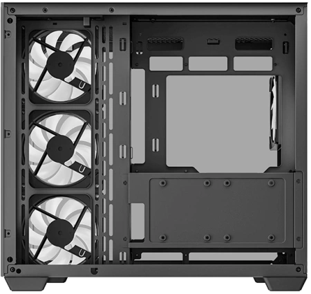 Корпус Deepcool CG530 4F черный без БП ATX 6x120mm 4x140mm 1xUSB3.0 audio bott PSU