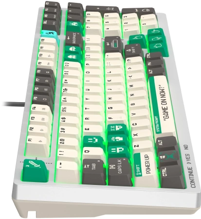 Клавиатура A4Tech Bloody S98 Pixels Green механическая белый/бежевый USB for gamer LED (S98)