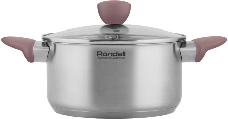 Кастрюля Rondell Bueno RDS-1588 4.8л. d=24см (с крышкой) стальной