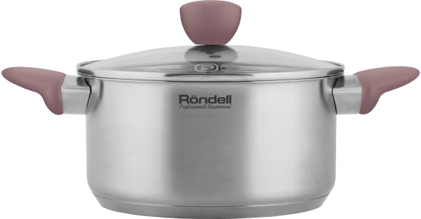 Кастрюля Rondell Bueno RDS-1588 4.8л. d=24см (с крышкой) стальной