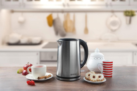 Чайник Gorenje K15DWS 1.5л. 2200Вт нержавеющая сталь (металл/пластик)
