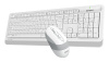 Клавиатура + мышь A4Tech Fstyler FG1010S клав:белый/серый мышь:белый/серый USB беспроводная Multimedia (FG1010S WHITE)