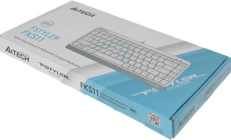 Клавиатура A4Tech Fstyler FKS11 белый/серый USB