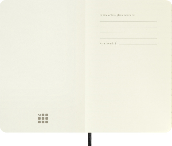 Блокнот Moleskine CLASSIC SOFT QP611 Pocket 90x140мм 192стр. линейка мягкая обложка черный