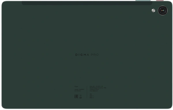 Планшет Digma Pro Pulse T616 (2.0) 8C RAM8Gb ROM256Gb 10.4" In-Cell 2000x1200 4G 2Sim Android 14 темно-зеленый 13Mpix 5Mpix BT WiFi microSD 128Gb 7000mAh