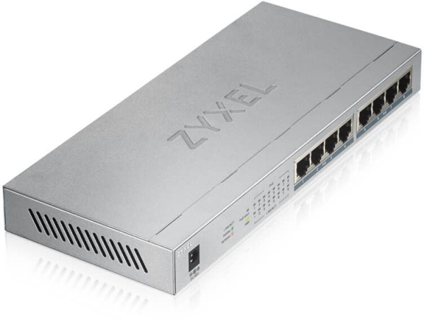 Коммутатор Zyxel GS1008HP GS1008HP-EU0101F 8G 8PoE 8PoE+ 60W неуправляемый