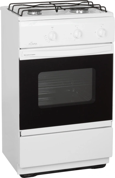 Плита Газовая Flama CG 3202 W белый реш.сталь