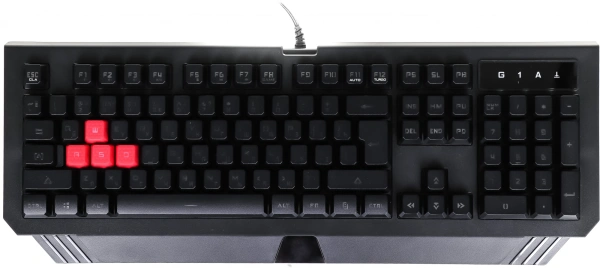 Клавиатура A4Tech Bloody B120N черный USB Multimedia for gamer LED (подставка для запястий) (B120N)