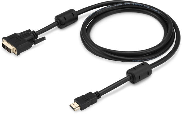 Кабель Buro HDMI-19M-DVI-D-3M HDMI (m) DVI-D (m) 3м феррит.кольца