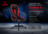 Кресло игровое Zombie 9 черный/салатовый текстиль/эко.кожа крестов. пластик