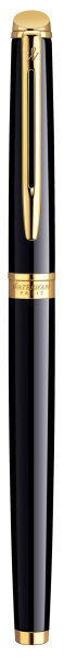 Ручка перьев. Waterman Hemisphere (CWS0920610) Mars Black GT F сталь нержавеющая подар.кор.