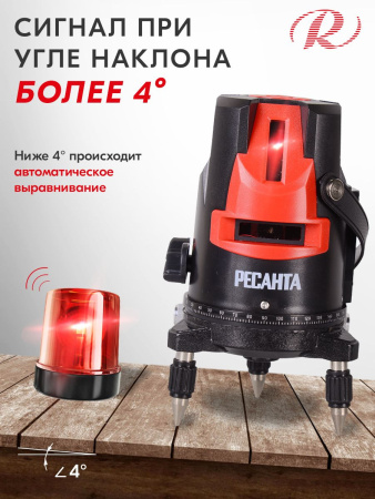 Нивелир лазерн. Ресанта ПЛ-3 2кл.лаз. 635нм цв.луч. красный (61/10/518)