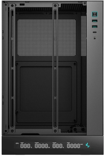Корпус Deepcool CH170 Digital черный без БП miniITX 6x120mm 2xUSB3.0 audio bott PSU
