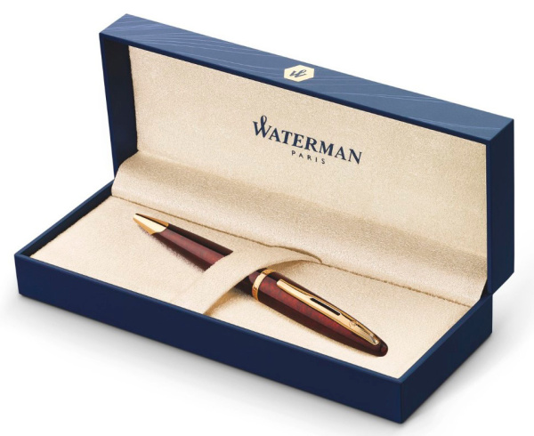 Ручка шариков. Waterman Carene 21104 (CWS0700940) Amber GT M син. черн. подар.кор.
