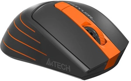 Мышь A4Tech Fstyler FG30S серый/оранжевый оптическая (2000dpi) silent беспроводная USB (6but)