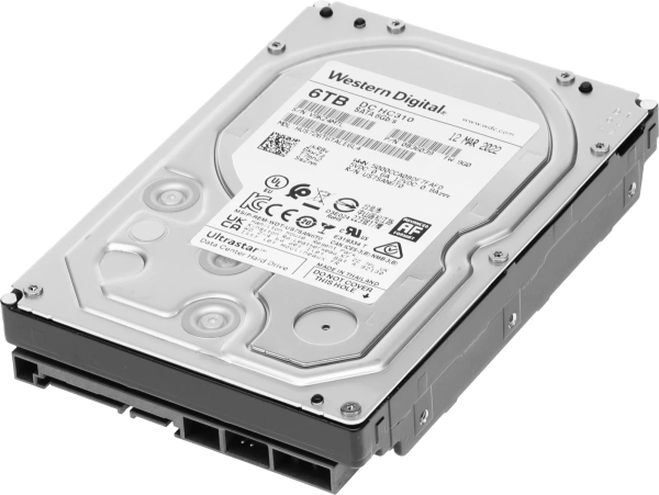 Жесткий диск WD SATA-III 6Tb 0B36039 HUS726T6TALE6L4 Server Ultrastar DC HC310 (7200rpm) 256Mb 3.5"
