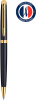 Ручка шариков. Waterman Hemisphere (CWS0920770) Matte Black GT M син. черн. подар.кор.