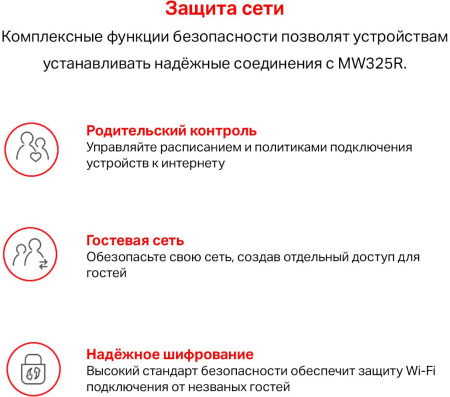 Роутер беспроводной Mercusys MW325R N300 10/100BASE-TX белый