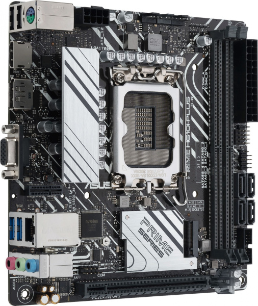 Материнская плата Asus PRIME H610I-PLUS-CSM Soc-1700 Intel H610 2xDDR5 mini-ITX AC`97 8ch(7.1) GbLAN