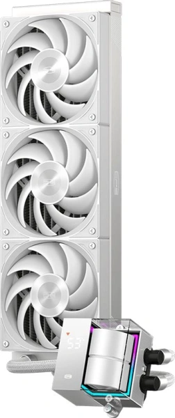Система водяного охлаждения PcCooler DS360 WH Soc-AM5/AM4/1200/1700/1851 белый 4-pin Al LCD 310W Ret (DS360-WHNWXX-GL)