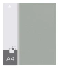 Папка на 4-х кольцах Бюрократ -0818/4RGREY A4 пластик 0.7мм кор.18мм внутр. с вставкой серый