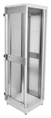 Шкаф серверный ЦМО (ШТК-М-42.6.10-1ААА-9005) напольный 42U 600x1000мм пер.дв.стекл задн.дв.стал.лист 2 бок.пан. направл.под закл.гайки 1010кг черный 133кг IP20