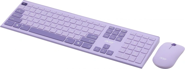 Клавиатура + мышь Acer OCC205 клав:фиолетовый мышь:фиолетовый USB беспроводная slim Multimedia (ZL.ACCEE.00D)