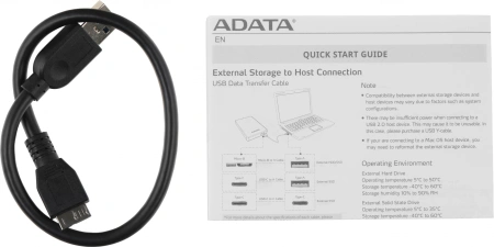 Жесткий диск A-Data USB 3.1 2Tb AHV620S-2TU31-CBL HV620S 2.5" синий