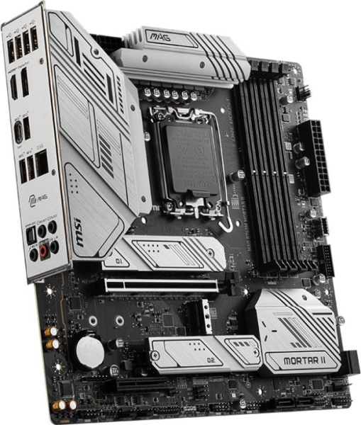 Материнская плата MSI MAG B760M MORTAR II Soc-1700 Intel B760 4xDDR5 mATX AC`97 8ch(7.1) 2.5Gg+HDMI+