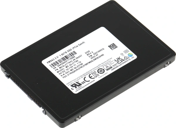 Накопитель SSD Samsung PCI-E 4.0 x4 1920Gb MZQL21T9HCJR-00A07 PM9A3 2.5" 1 DWPD OEM