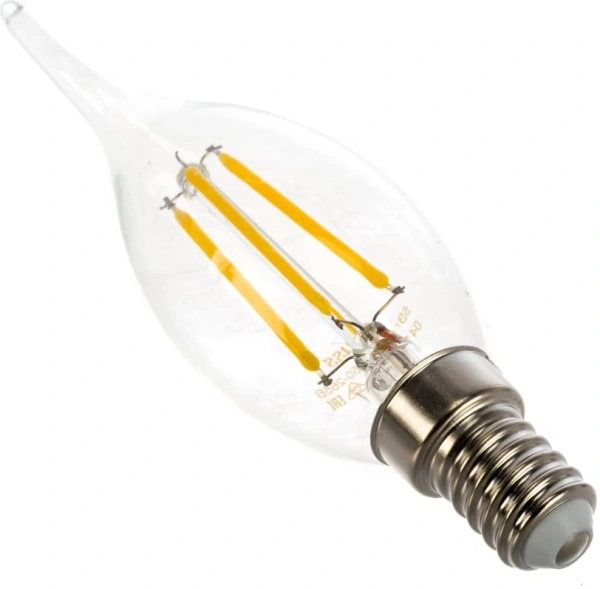 Лампа филам. Gauss Filament 5Вт цок.:E14 свеча 220B 4100K св.свеч.бел.нейт. (упак.:1шт) (104801205-D)