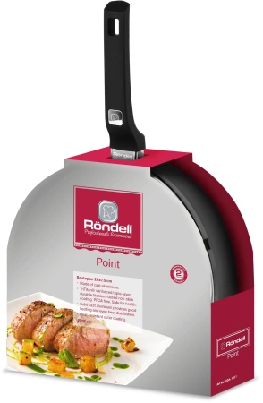 Сотейник Rondell Point RDA-1351 d=28см (с крышкой) графитовый
