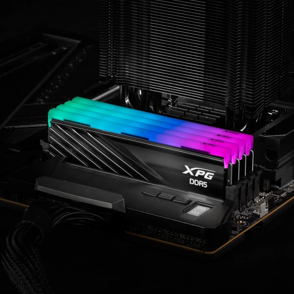 Память DDR5 2x16GB 6400MHz A-Data AX5U6400C3216G-DTLABRBK XPG Lancer RGB RTL PC5-51200 CL32 DIMM 288-pin 1.4В kit dual rank с радиатором Ret