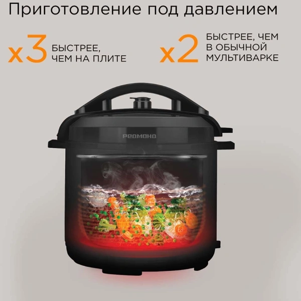 Мультиварка-скороварка Redmond MP111 6л 1000Вт черный