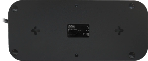 Сетевой фильтр Powercom SP-08 USB03AB 1.8м 1.8м (8 розеток) черный (коробка)