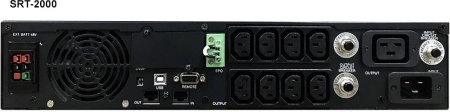 Источник бесперебойного питания Powercom Smart King RT SRT-2000A LCD 1800Вт 2000ВА черный