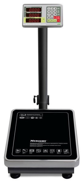 Весы торговые Mertech M-ER 335ACPU-60.10 LED черный (3112)
