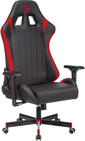 Кресло игровое A4Tech Bloody GC-990 черный/красный эко.кожа крестов. металл