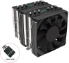 Устройство охлаждения(кулер) GMNG GG-CPC250-1 120x120x25mm Soc-AM5/AM4/1151/1200/2066/1700 черный 4-pin 22-32dB Al+Cu 250W 930gr Ret (GG-CPC250-1-BK)